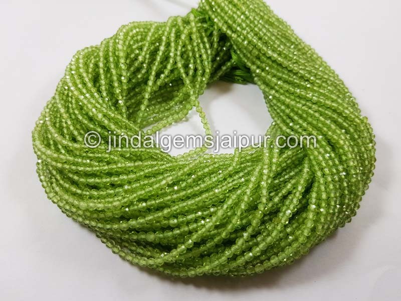 Peridot Micro Cut Round Beads